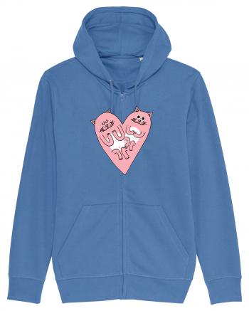 Cat heart Bright Blue