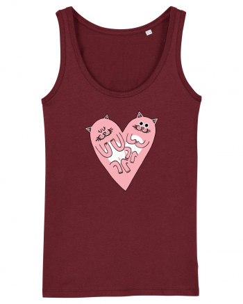 Cat heart Burgundy