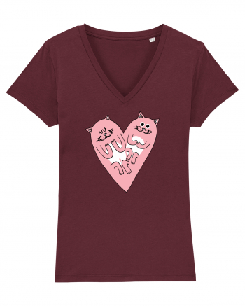 Cat heart Burgundy