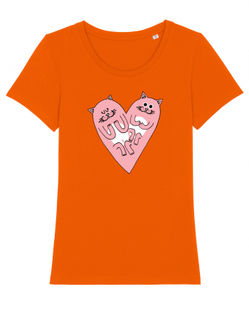 Cat heart Bright Orange