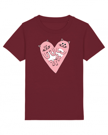 Cat heart Burgundy