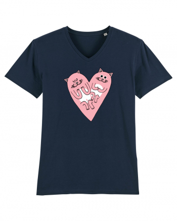 Cat heart French Navy