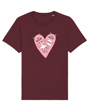 Cat heart Burgundy