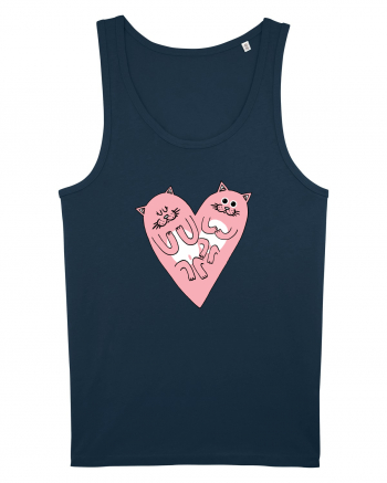 Cat heart Navy