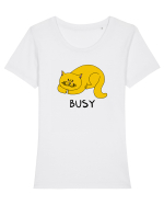 Busy Tricou mânecă scurtă guler larg fitted Damă Expresser