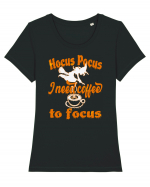 Hocus Pocus I Need Coffee  To Focus Tricou mânecă scurtă guler larg fitted Damă Expresser