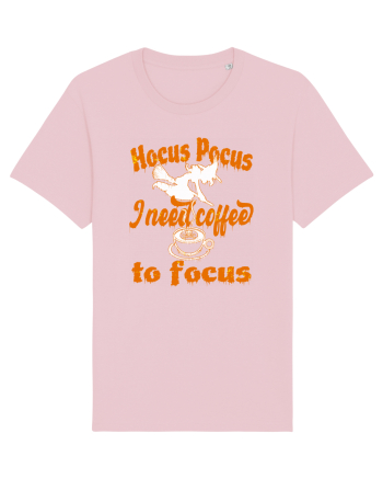Hocus Pocus I Need Coffee  To Focus Cotton Pink