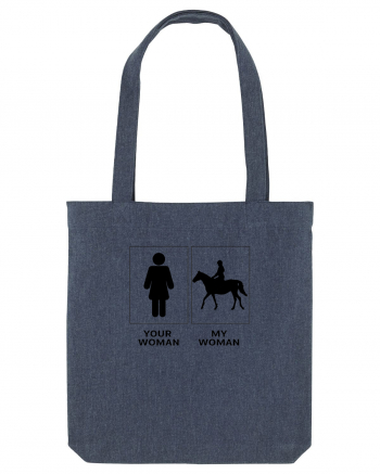 Woman Riding Design Midnight Blue