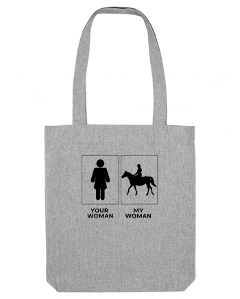 Woman Riding Design Heather Grey