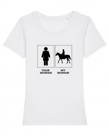 Woman Riding Design White