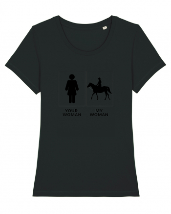 Woman Riding Design Black