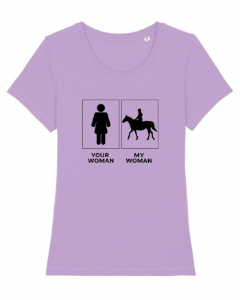 Woman Riding Design Lavender Dawn