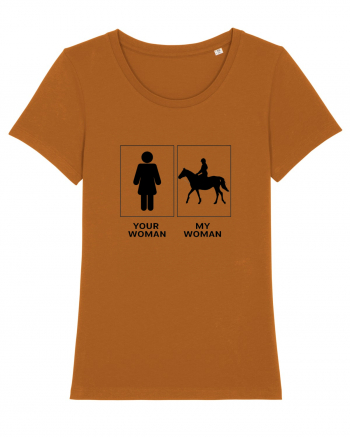 Woman Riding Design Roasted Orange