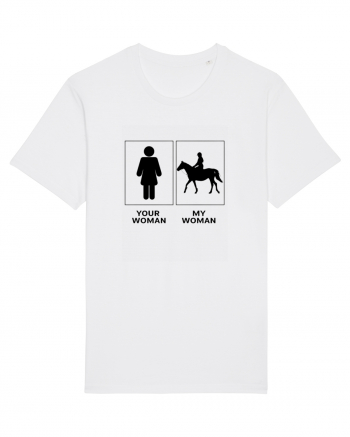 Woman Riding Design White