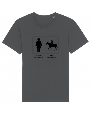 Woman Riding Design Anthracite