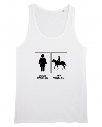 Woman Riding Design White