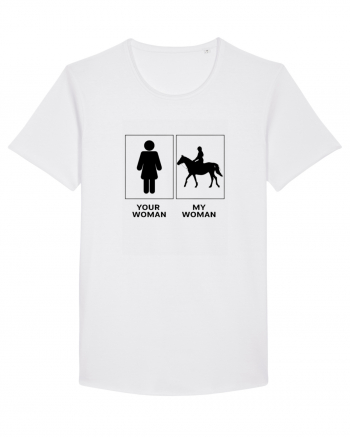 Woman Riding Design White