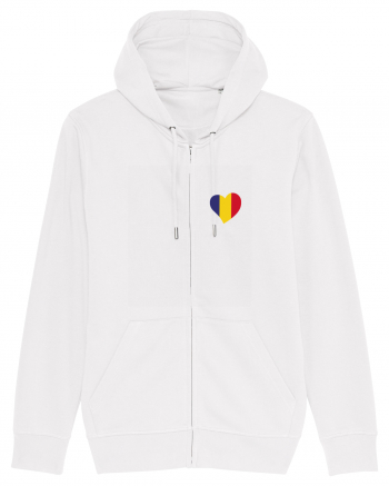 Inima tricolora Romania White