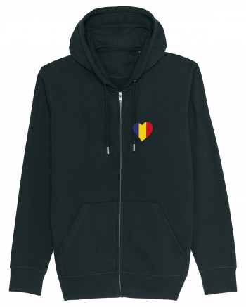 Inima tricolora Romania Black