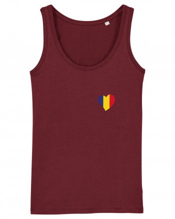 Inima tricolora Romania Burgundy