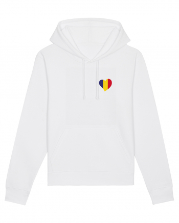 Inima tricolora Romania White