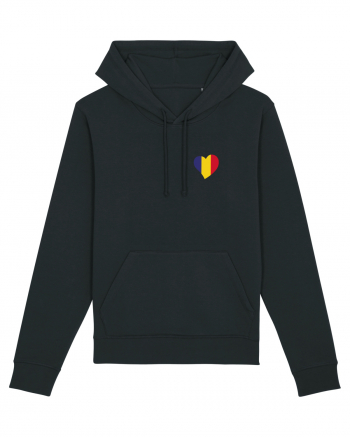 Inima tricolora Romania Black