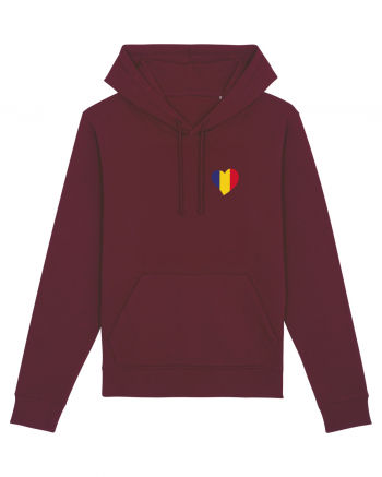 Inima tricolora Romania Burgundy