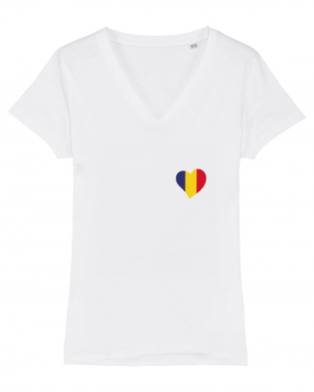 Inima tricolora Romania White