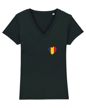 Inima tricolora Romania Black