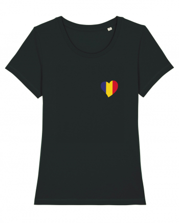 Inima tricolora Romania Black