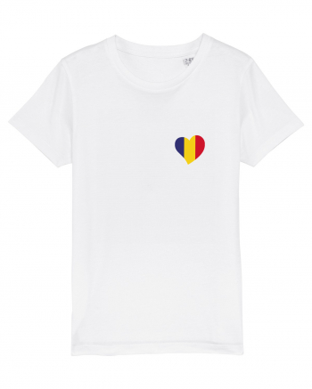 Inima tricolora Romania White