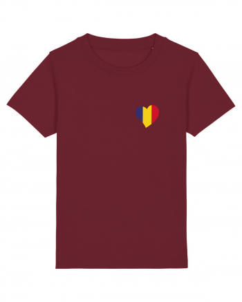 Inima tricolora Romania Burgundy