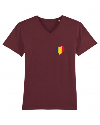 Inima tricolora Romania Burgundy