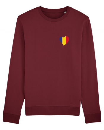 Inima tricolora Romania Burgundy