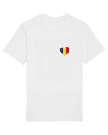 Inima tricolora Romania White