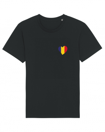 Inima tricolora Romania Black