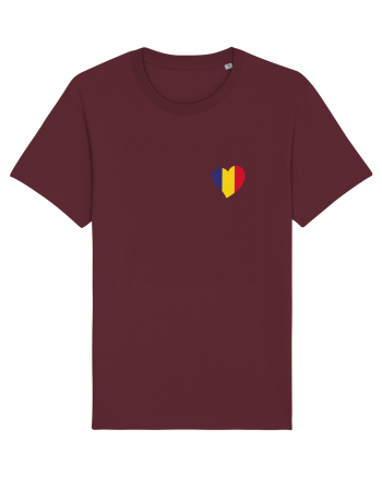 Inima tricolora Romania Burgundy