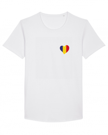 Inima tricolora Romania White