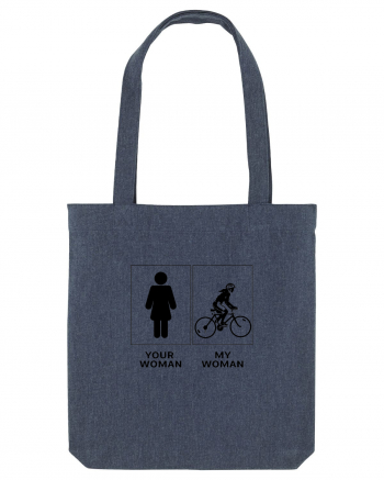 Woman Cycling Design Midnight Blue