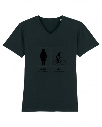 Woman Cycling Design Black