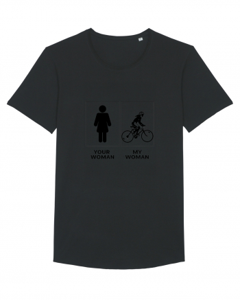 Woman Cycling Design Black