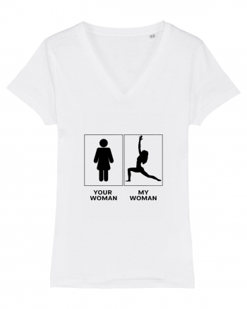 Woman Yoga Design White