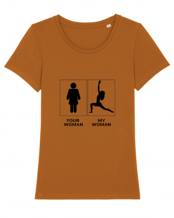 Woman Yoga Design Roasted Orange