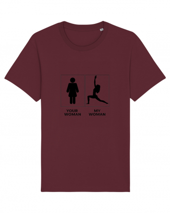 Woman Yoga Design Burgundy