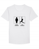 Woman Yoga Design Tricou mânecă scurtă guler larg Bărbat Skater