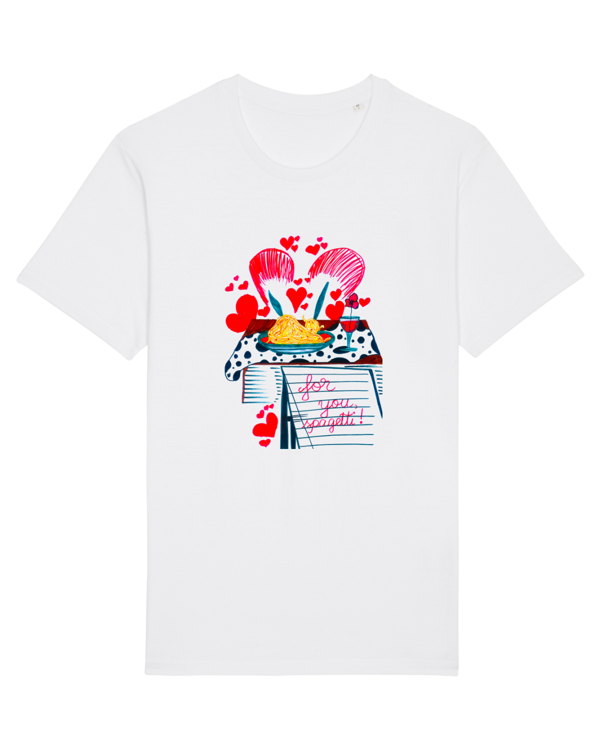 Tricou mânecă scurtă Unisex Rocker White