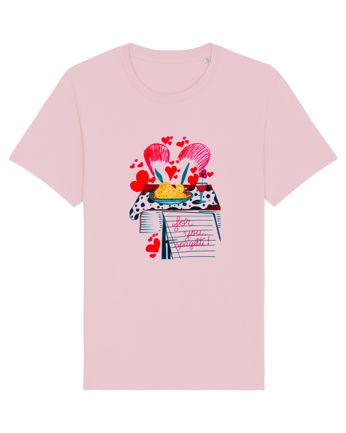 Tricou mânecă scurtă Unisex Rocker Cotton Pink