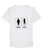 Woman Fashion Design Tricou mânecă scurtă guler larg Bărbat Skater