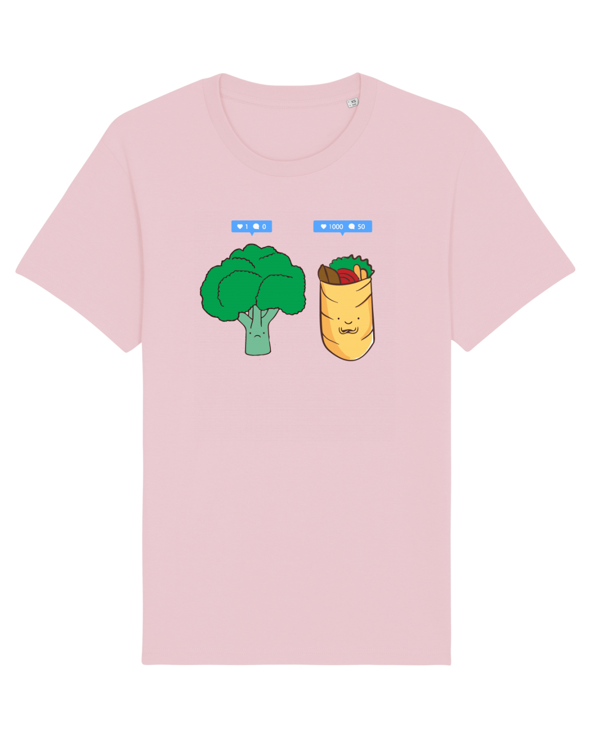 Tricou mânecă scurtă Unisex Rocker Cotton Pink