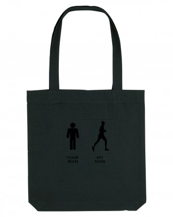 Man Running Design Black